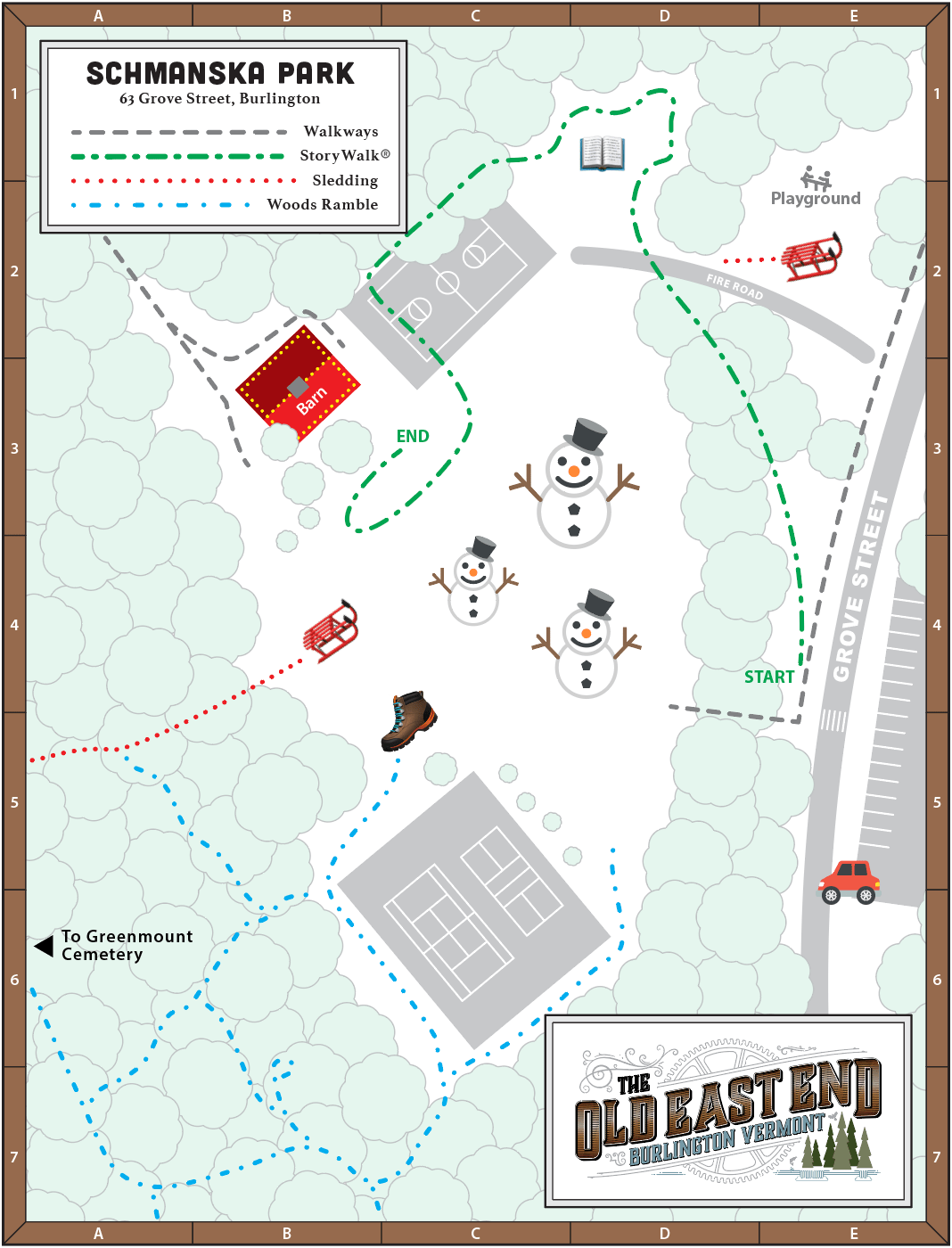 Schmanska Park map with Winterlude activities